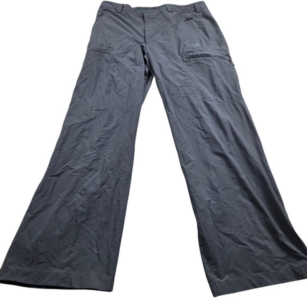 North Face Pants Mens 38x32.5 Gray Hiking Outdoor Nylon Stretch - Picture 1 of 7